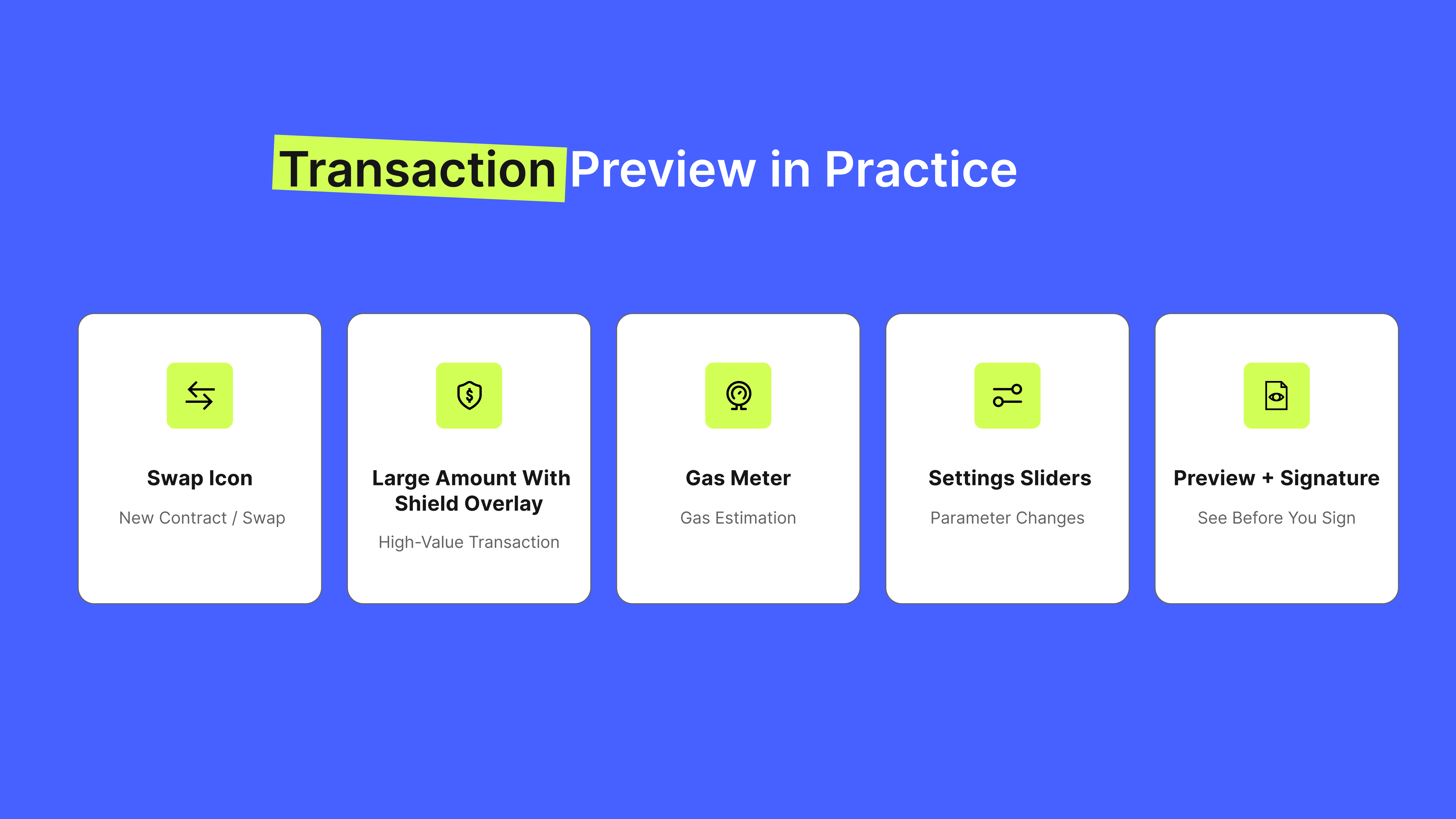 Transaction preview in practice